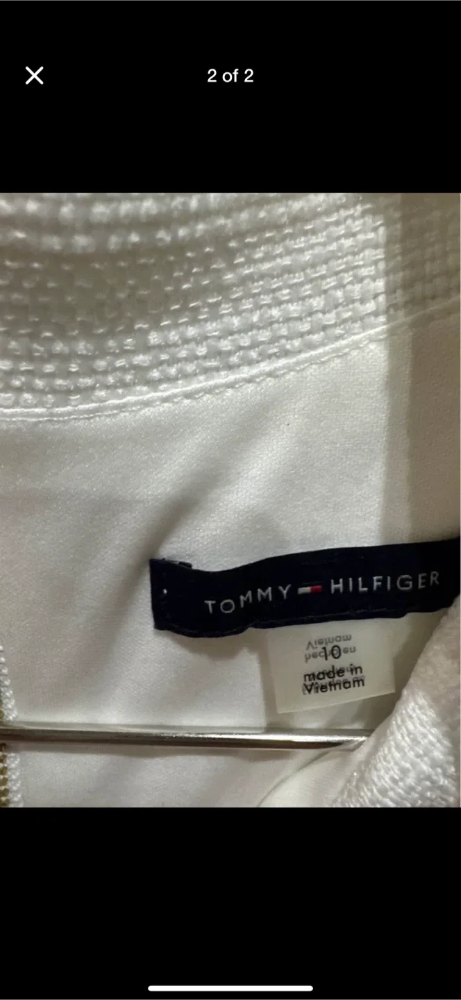 Tommy Hilfiger White Dress - Size 10 image indicator(2)