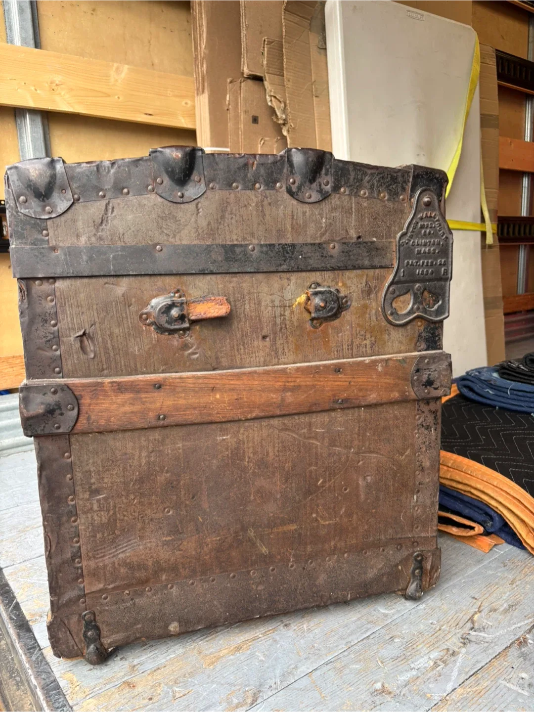 Antique Trunk - Clinton, Mass. 1899 thumbnail