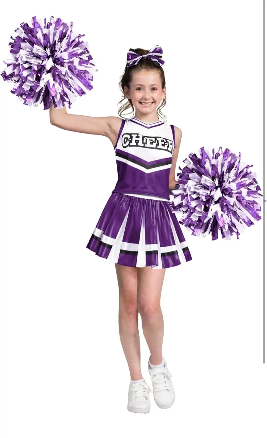 Cheerleader Costume Set - Purple and White image indicator(3)
