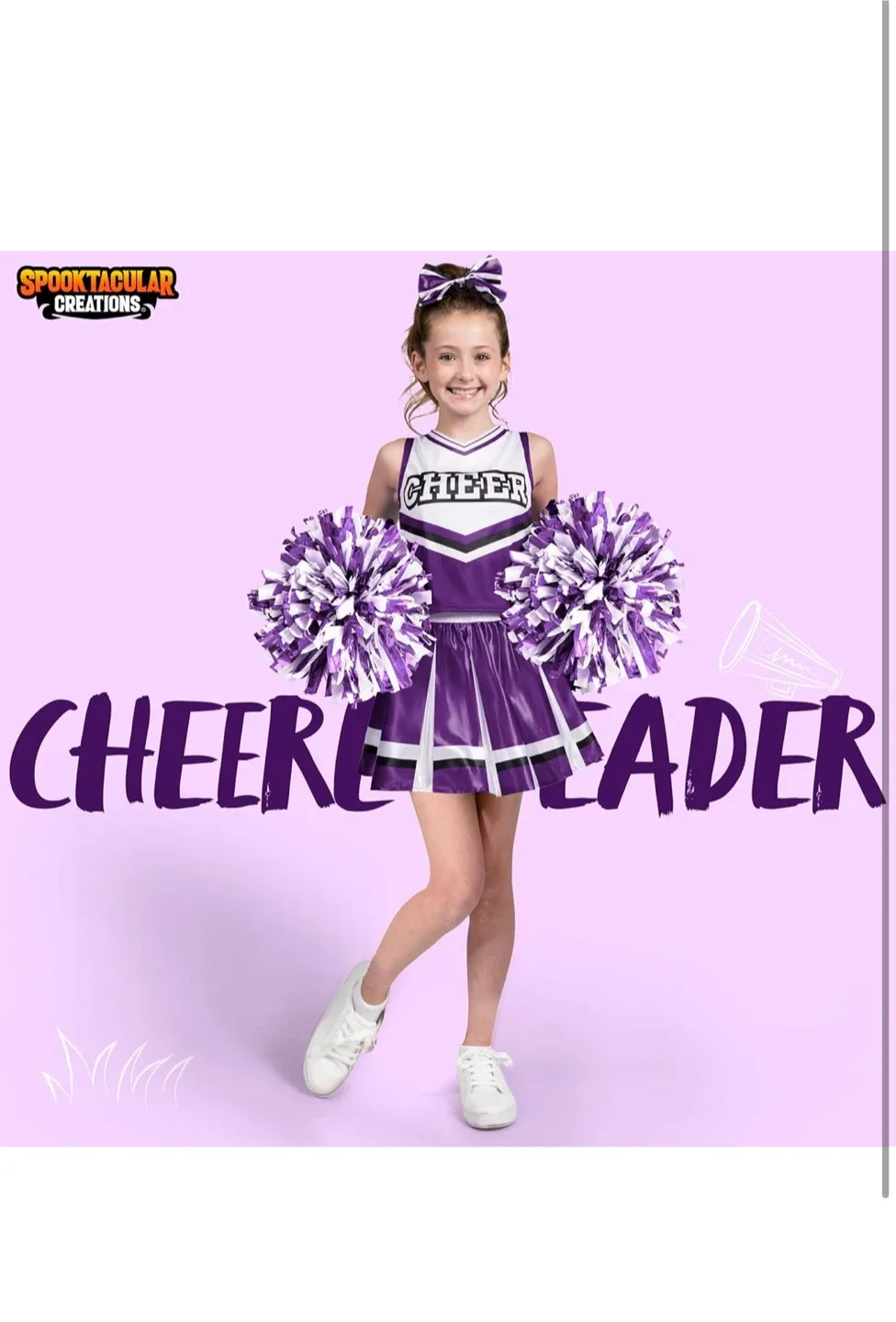 Cheerleader Costume Set - Purple and White image indicator(5)