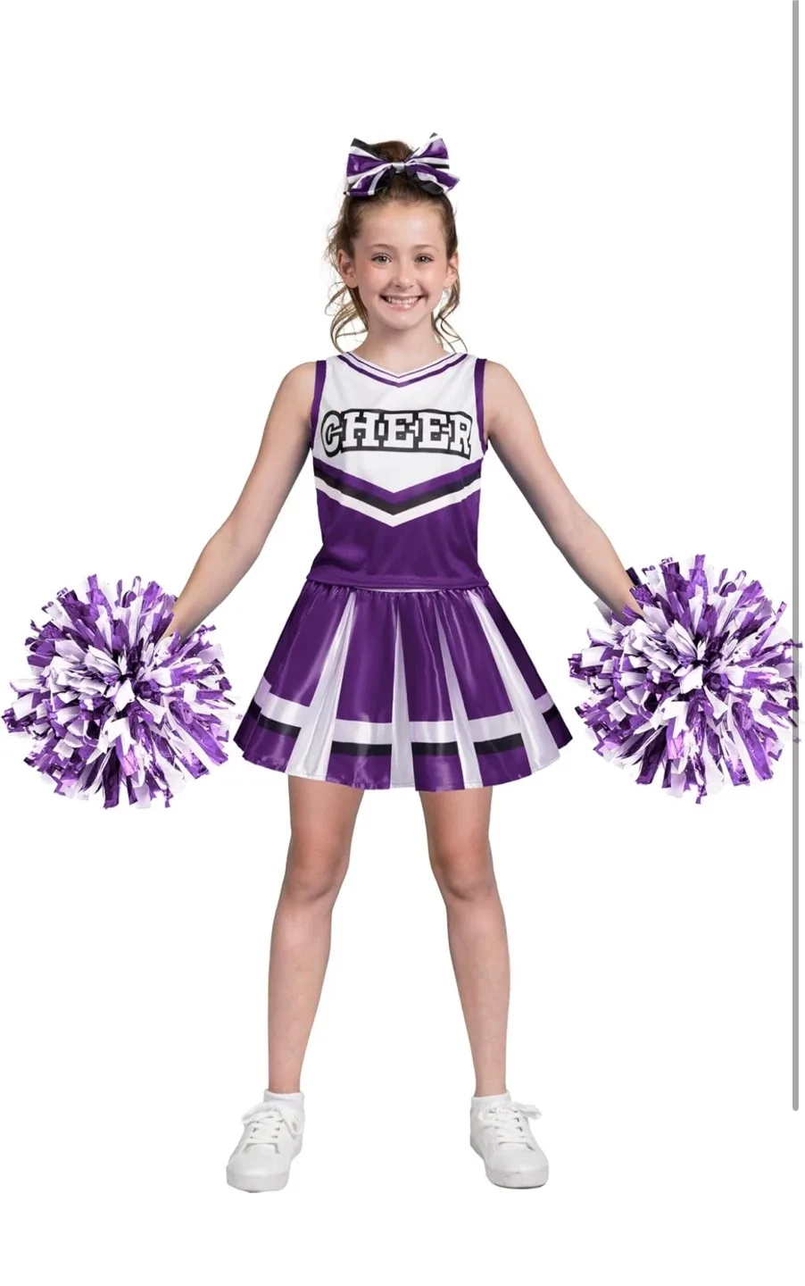 Cheerleader Costume Set - Purple and White image indicator(4)