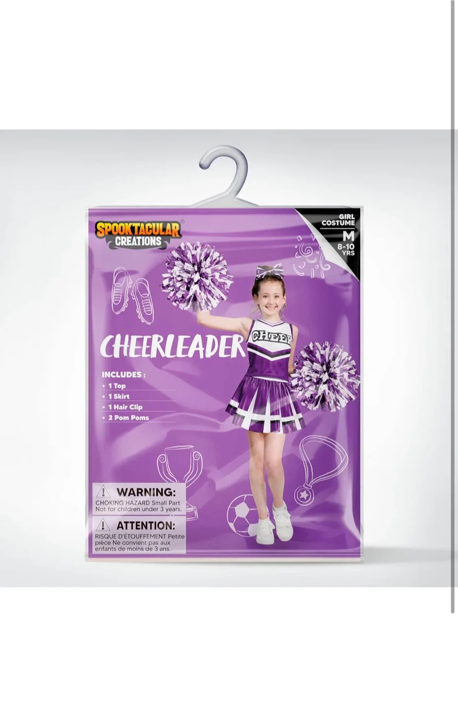 Cheerleader Costume Set - Purple and White image indicator(6)