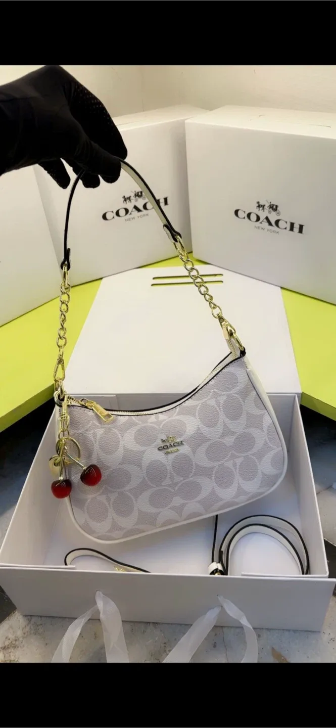 Coach Y2K Baguette Bag with Cherry Charm - New!
