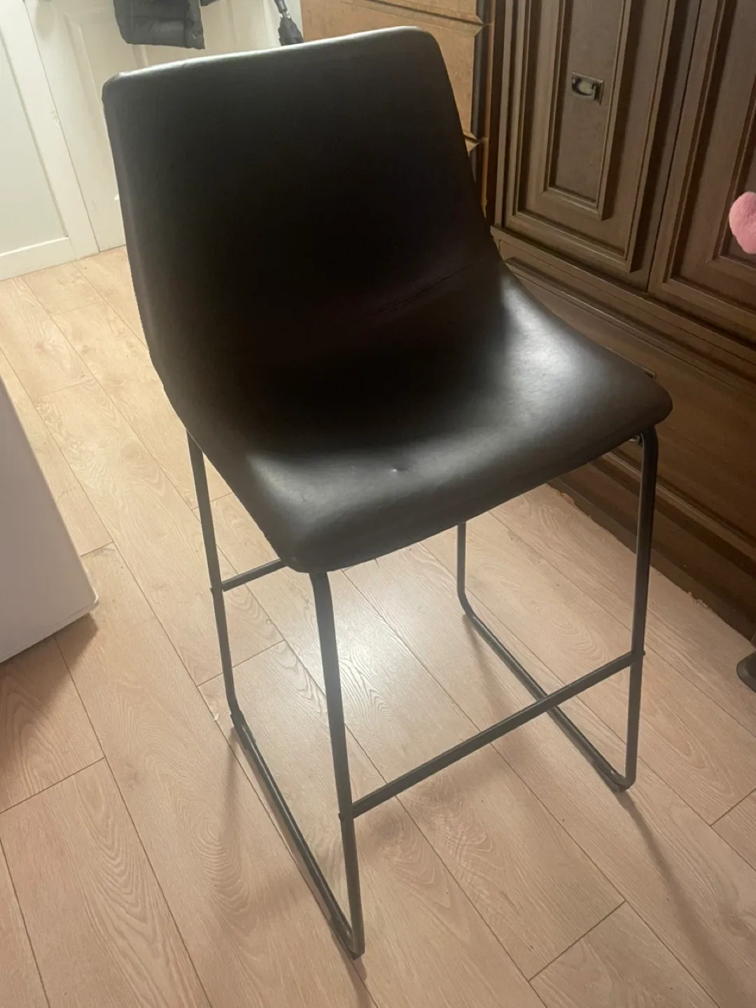 Brown Leather Bar Stool image indicator(4)