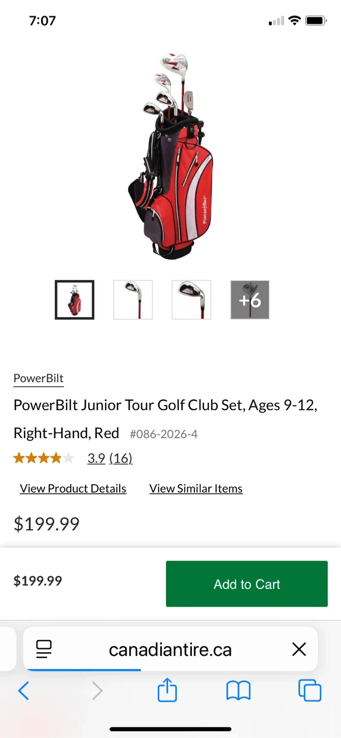 PowerBilt Junior Golf Club Set, Ages 9-12 image indicator(2)