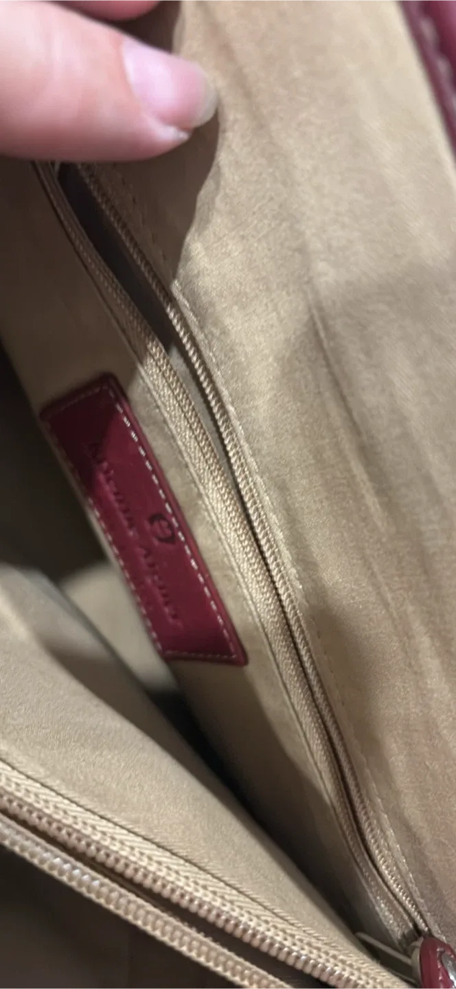 Brand New Aigner Burgundy Leather Handbag image indicator(6)