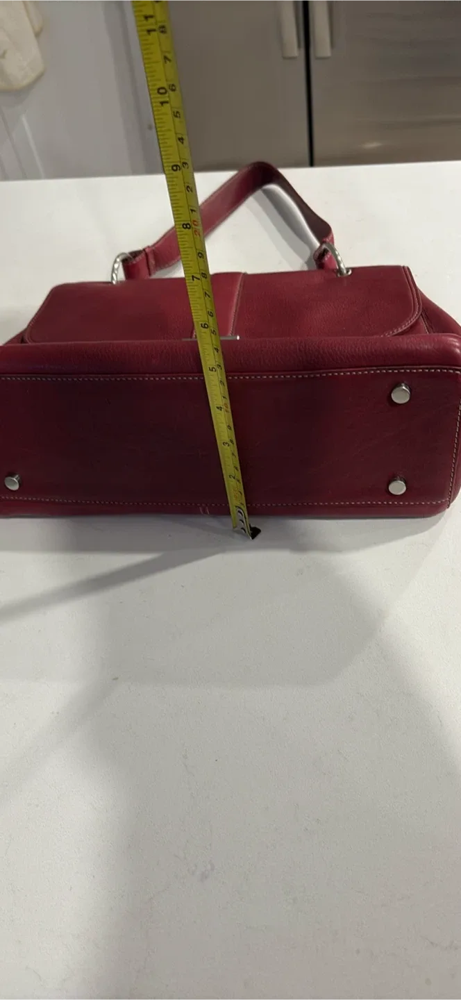 Brand New Aigner Burgundy Leather Handbag image indicator(3)