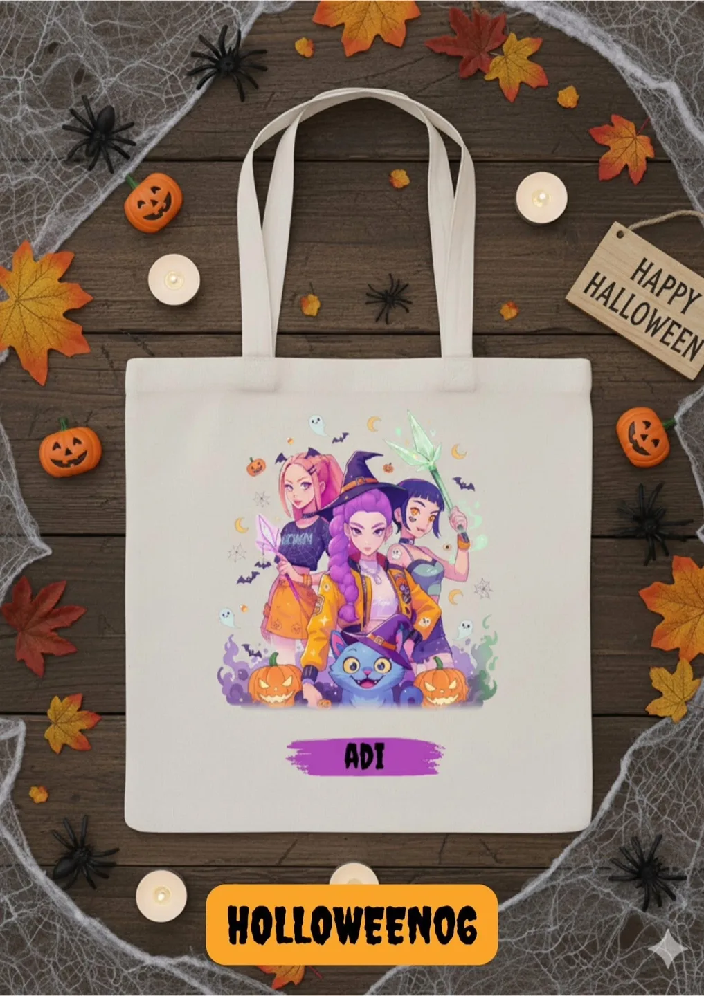 Halloween Themed Tote Bag image indicator(6)