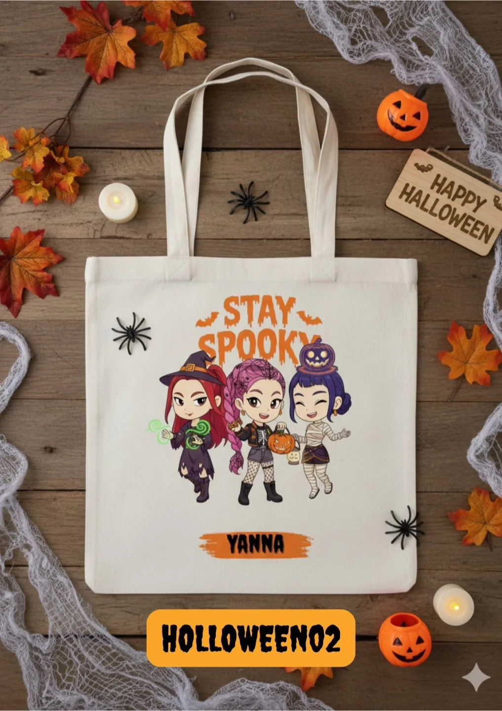 Halloween Themed Tote Bag image indicator(2)