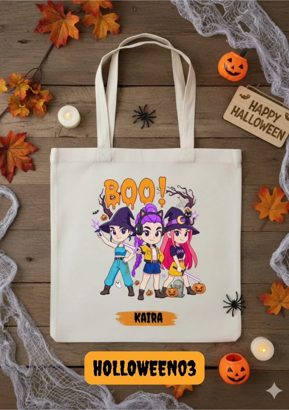 Halloween Themed Tote Bag image indicator(4)