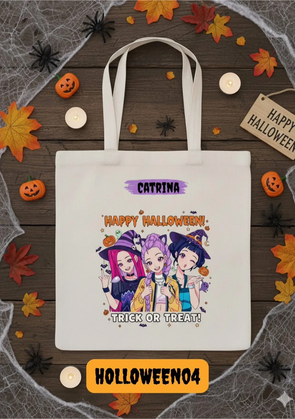 Halloween Themed Tote Bag image indicator(3)