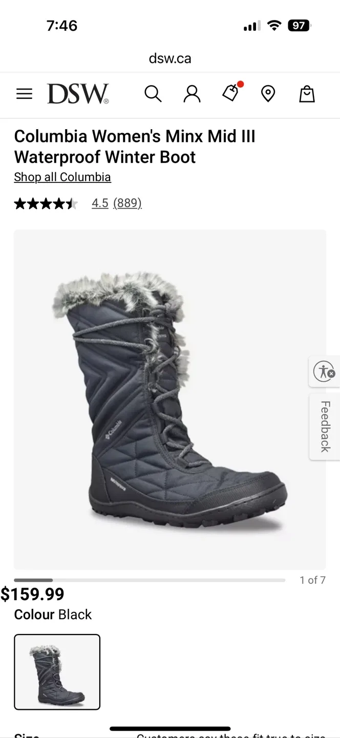 Columbia Women's Minx Mid III Winter Boots - Size 6