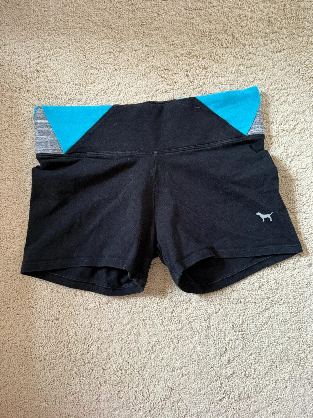 PINK Yoga Victoria's Secret Black Shorts - Size S