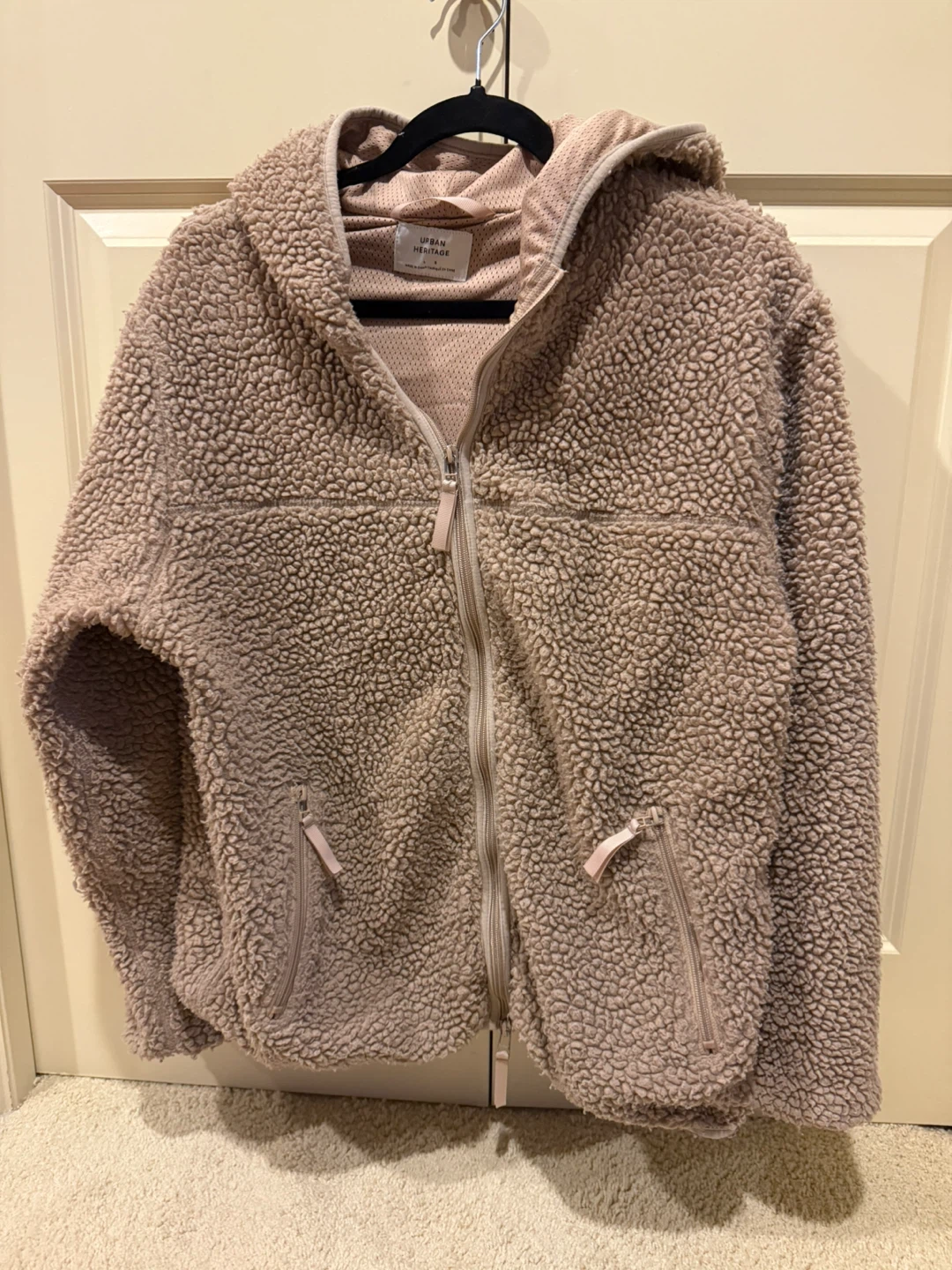 Urban Heritage Sherpa Zip-Up Hoodie - Size M