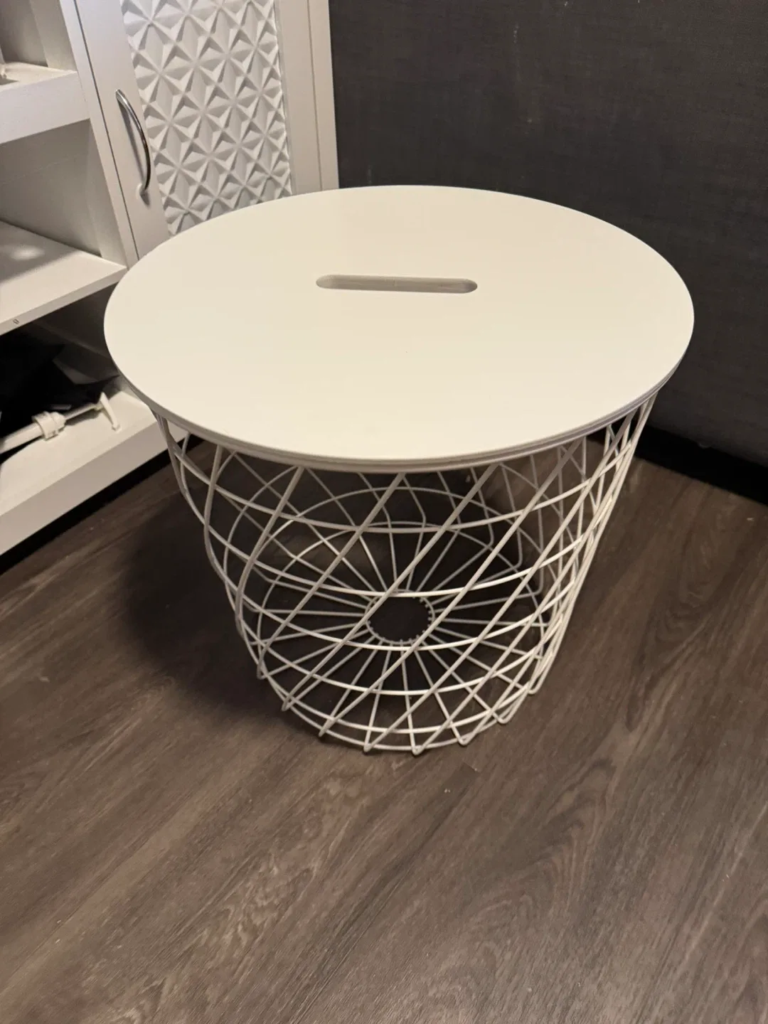 IKEA KVISTBRO White Storage Basket Table