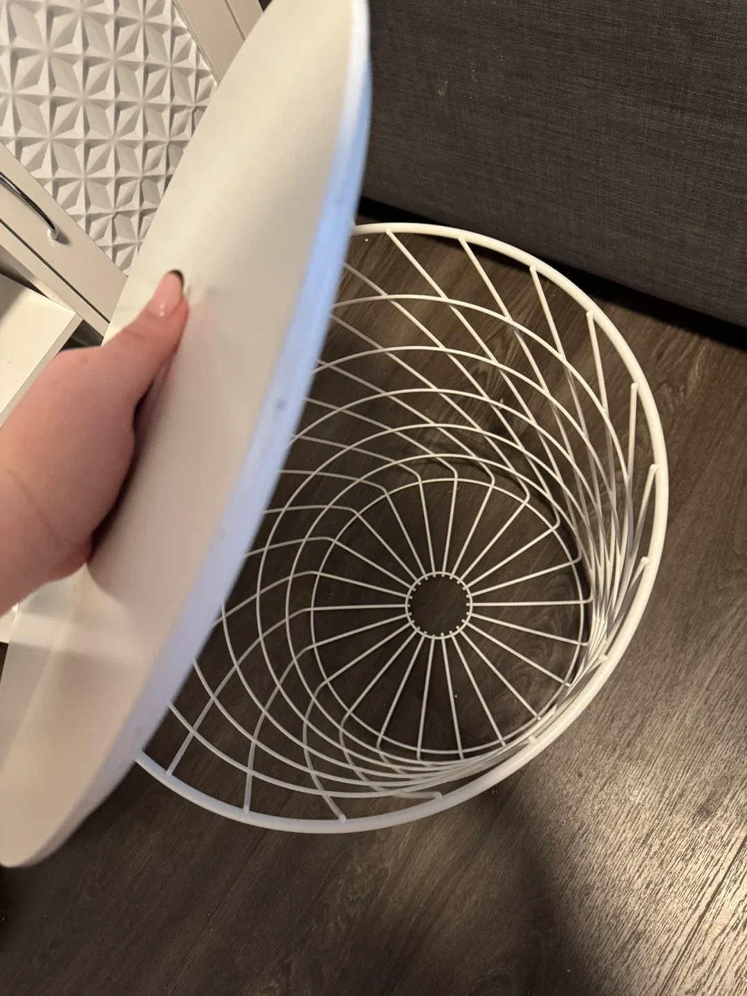 IKEA KVISTBRO White Storage Basket Table image indicator(2)