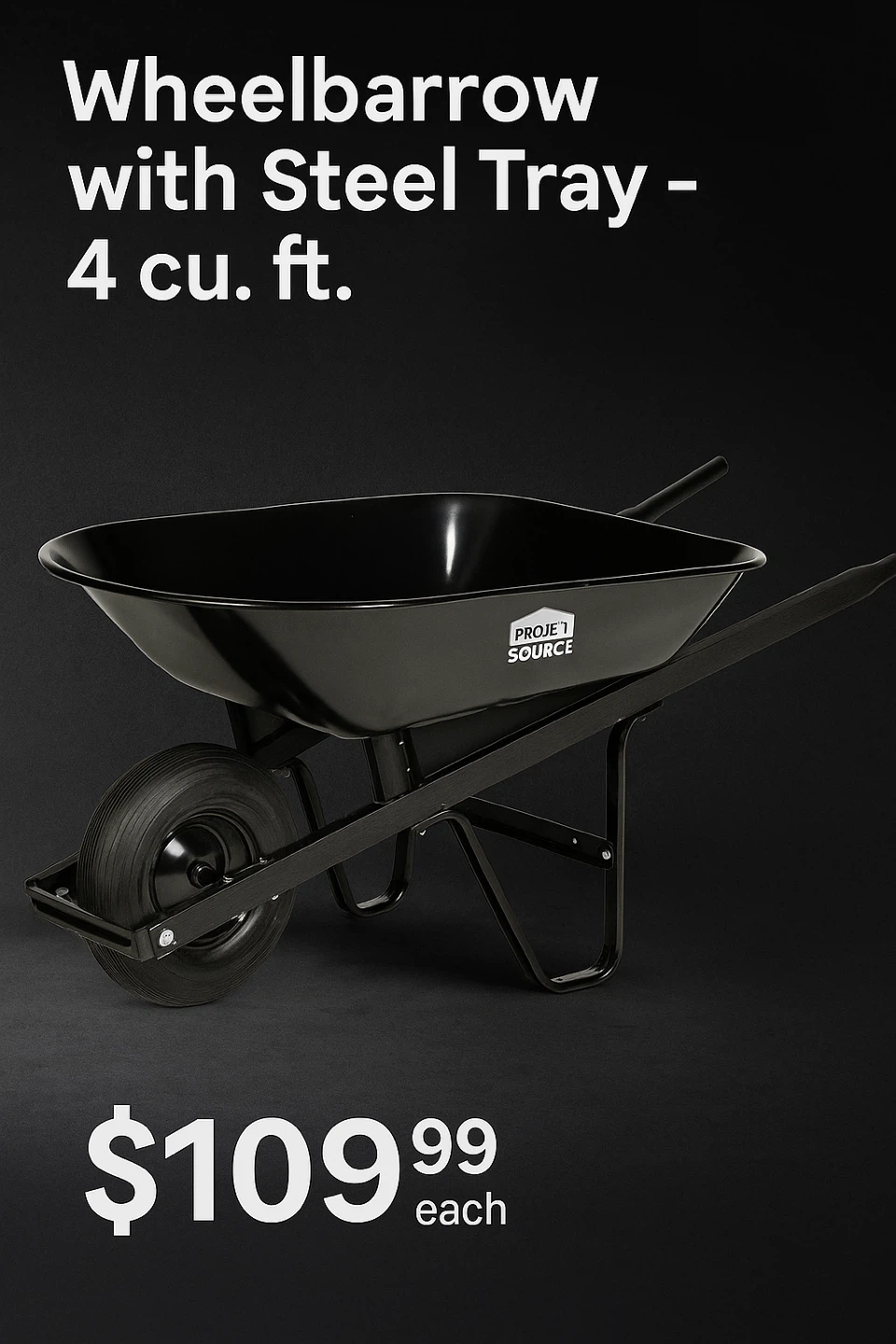 Project Source Wheelbarrow - 4 cu. ft.