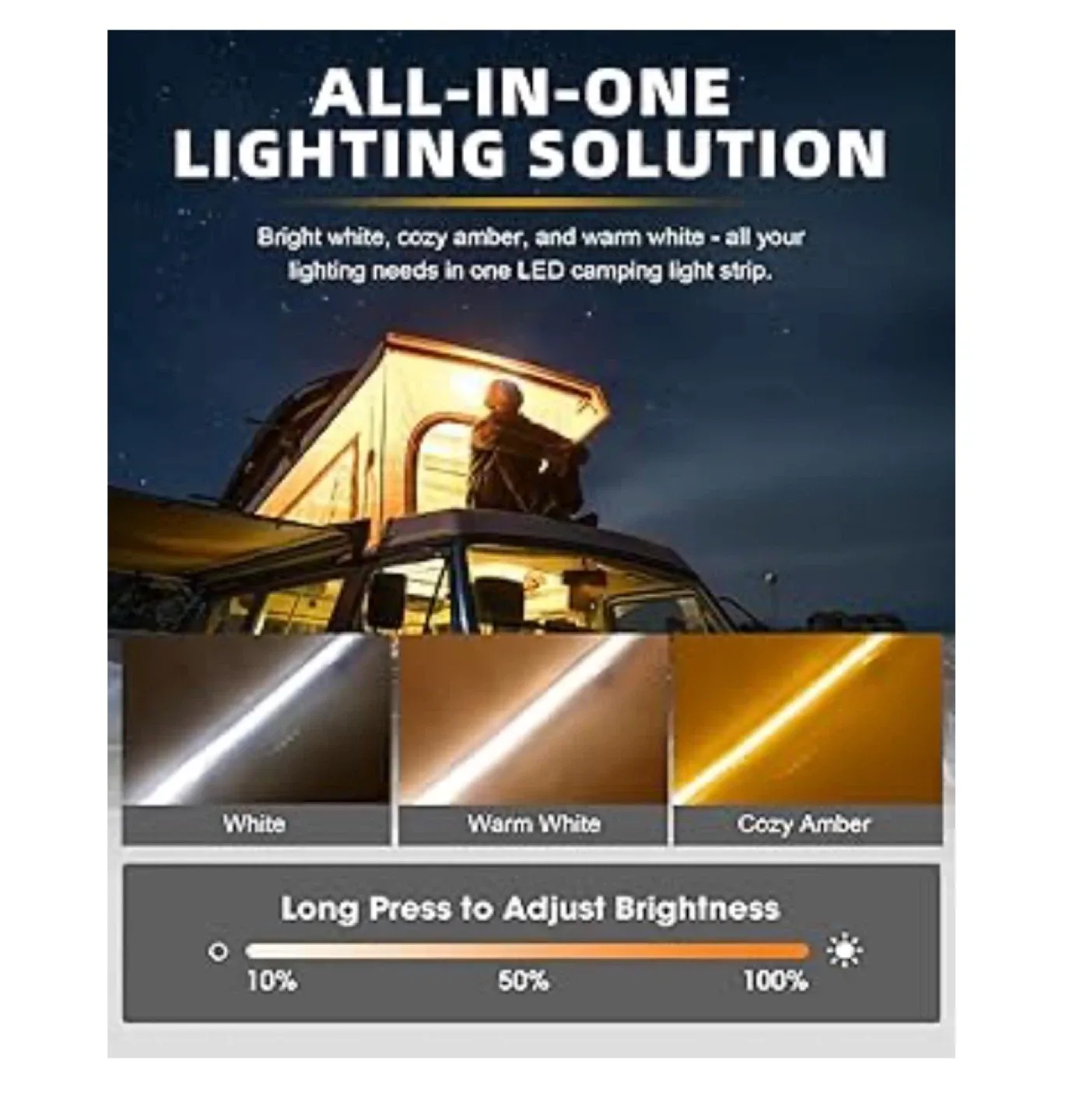 TopAutoGear 12V LED Strip Lights - Camping Lantern image indicator(3)