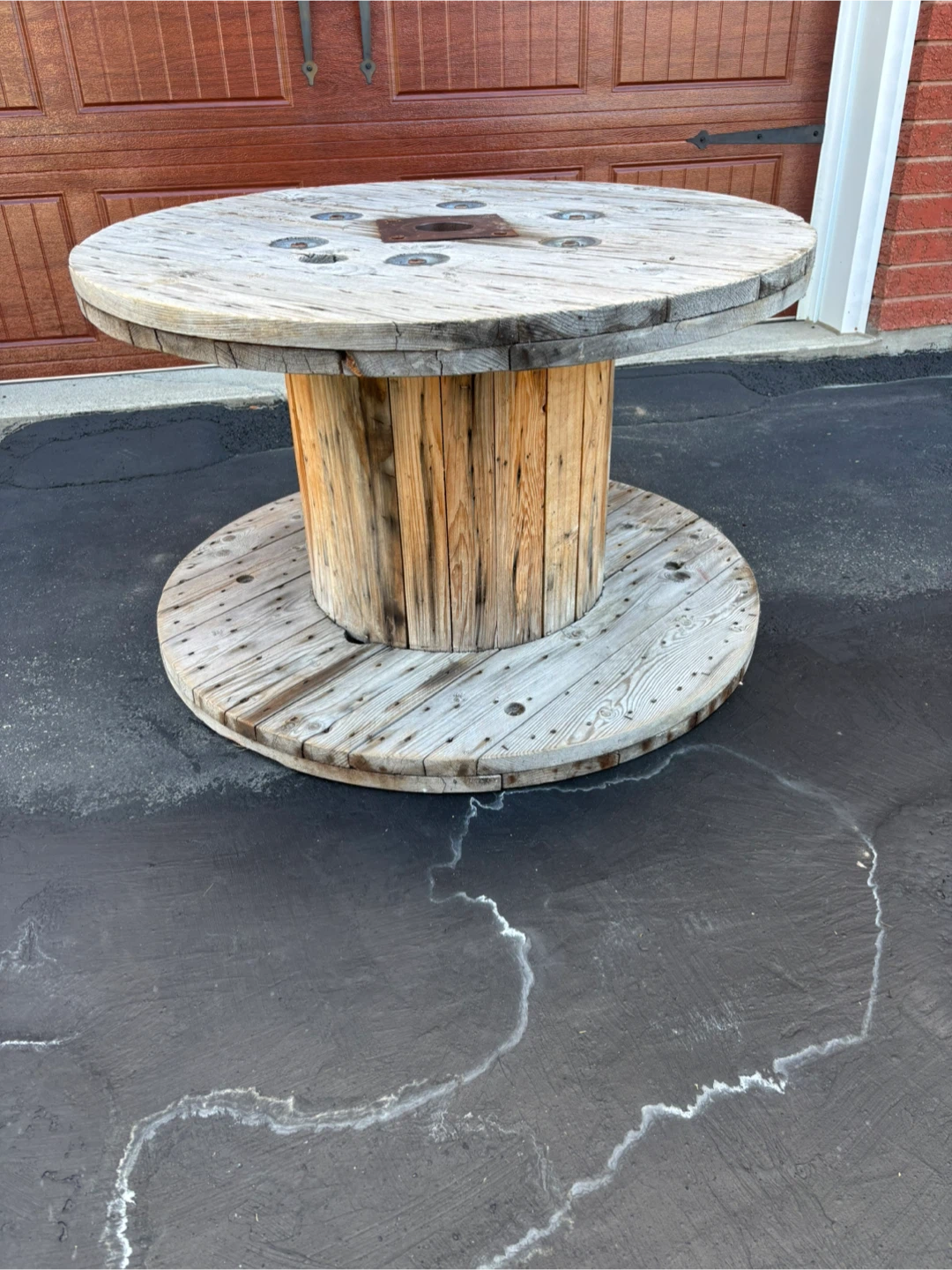 Giant wooden spool