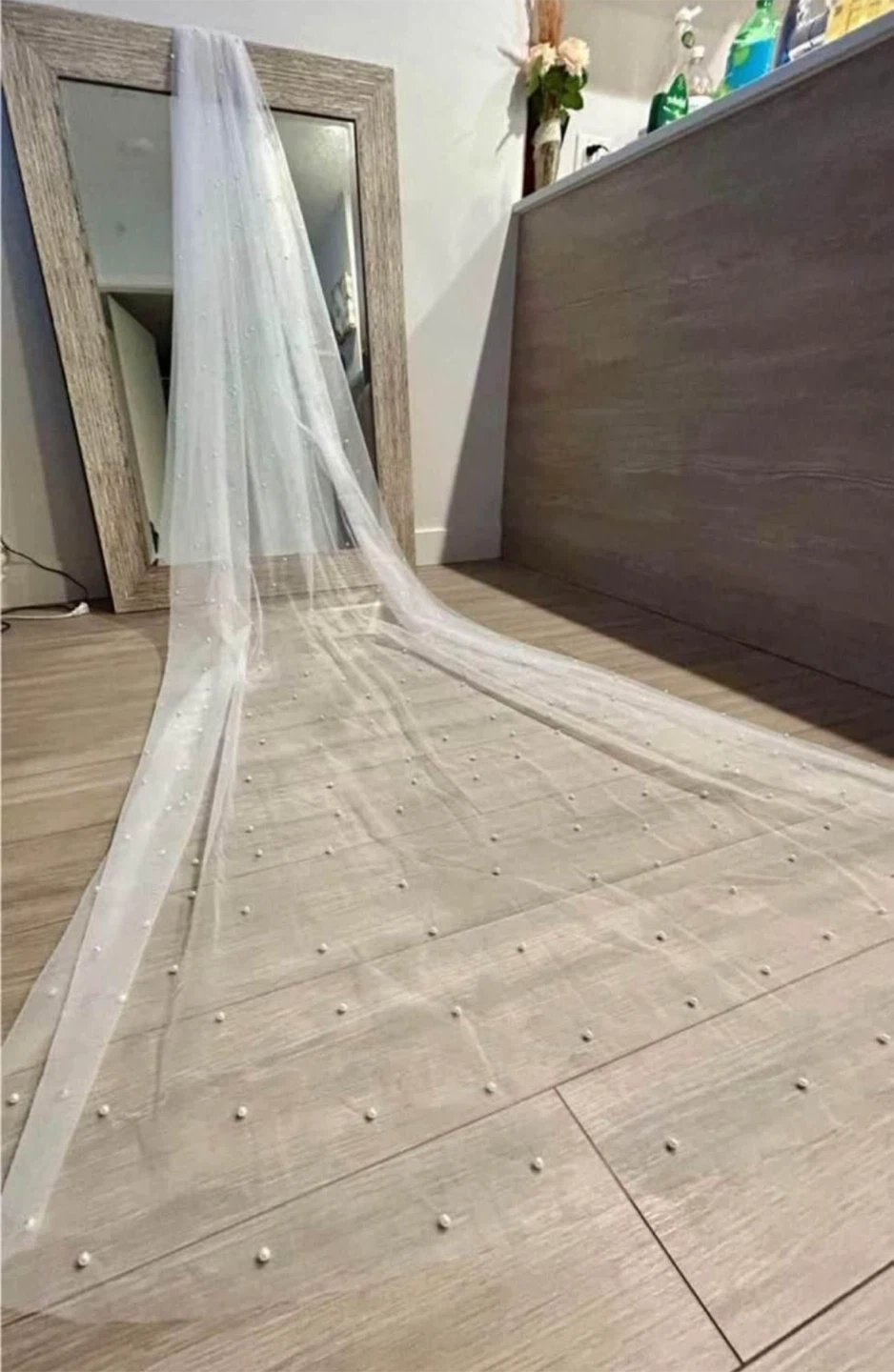 White Pearl Wedding Veil - photo 5