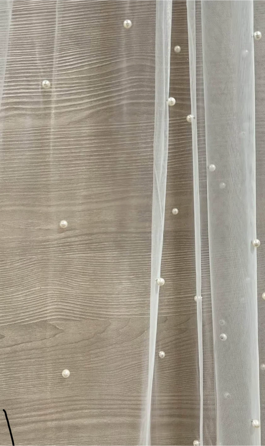 White Pearl Wedding Veil - photo 3