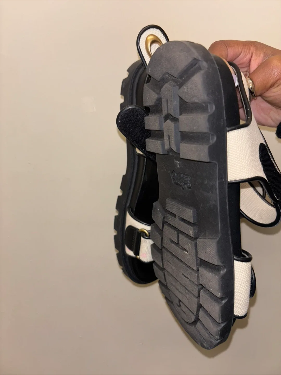 Coach Black & Cream Sandals image indicator(6)