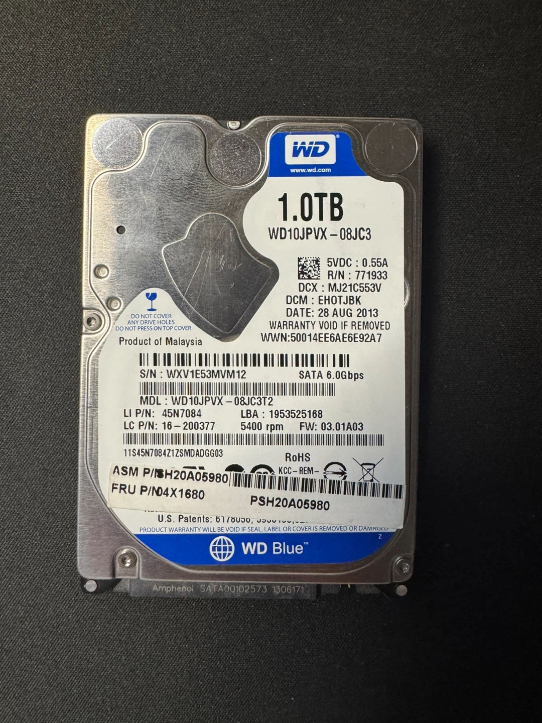 WD Blue 1.0 TB Hard Drive