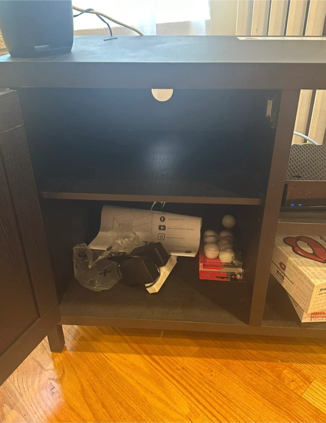 Black TV Stand Media Console - photo 3