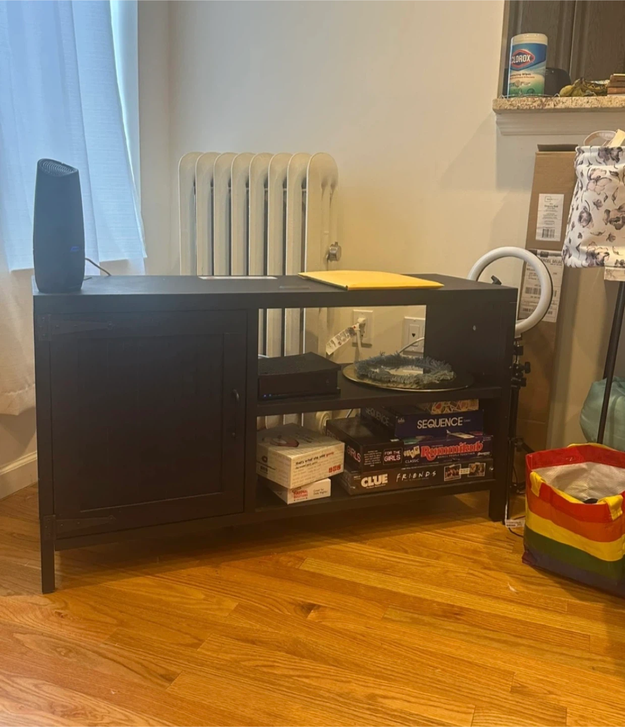 Black TV Stand Media Console - photo 4