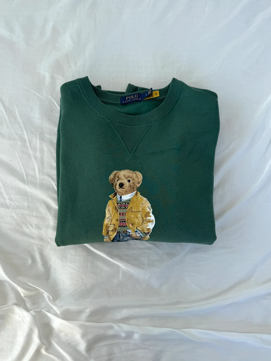 Polo Ralph Lauren Bear Green Sweatshirt - Size L