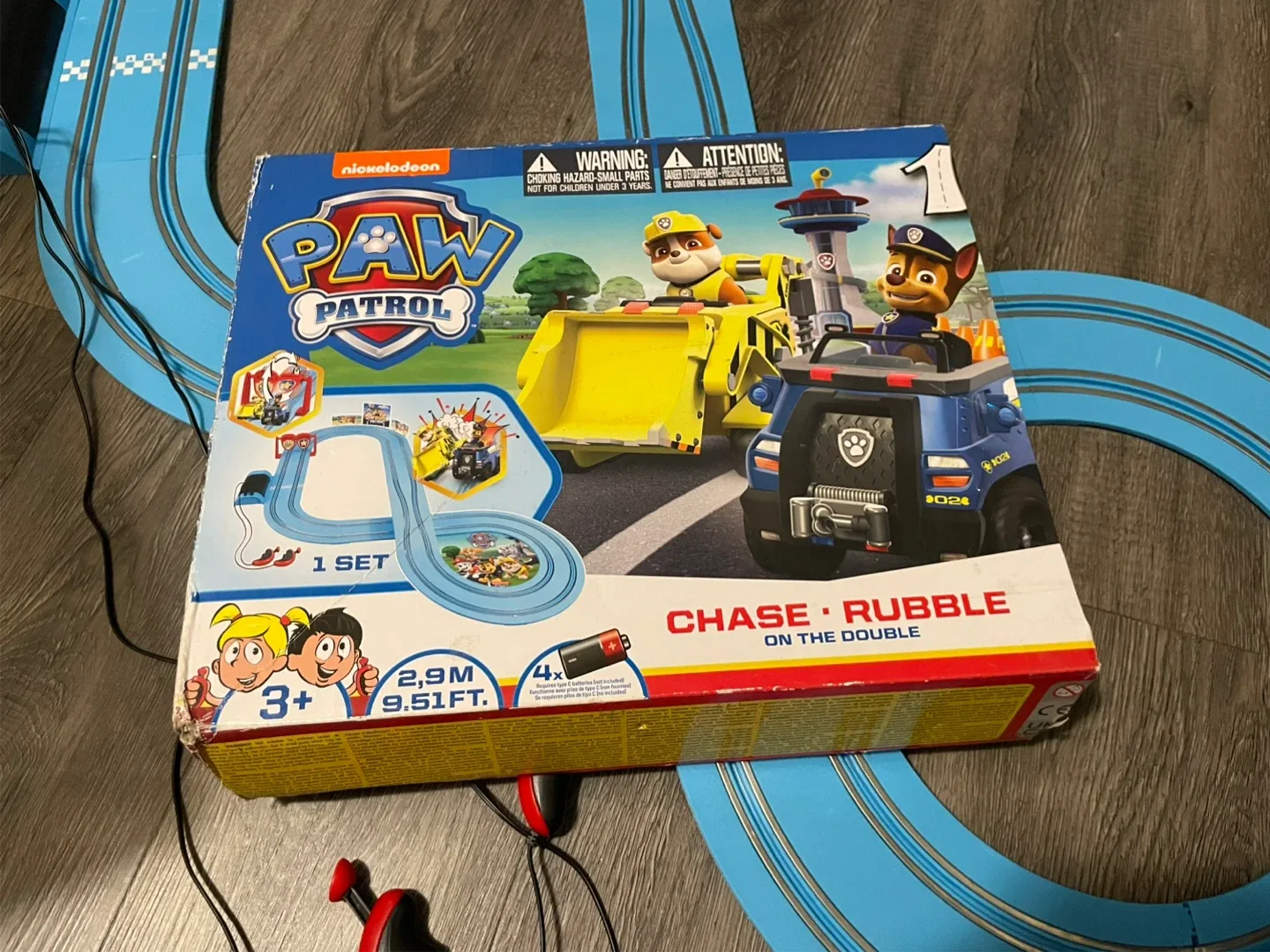 Paw Patrol Chase & Rubble On The Double Race Track Set thumbnail