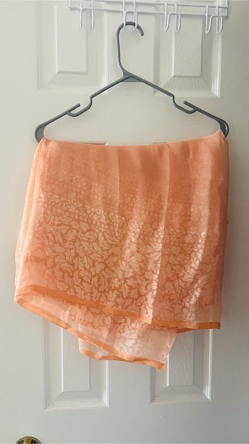 Peach  indian saree