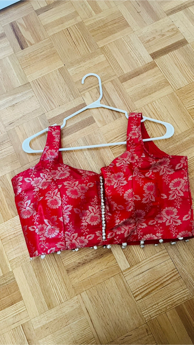Red Floral Blouse - photo 2