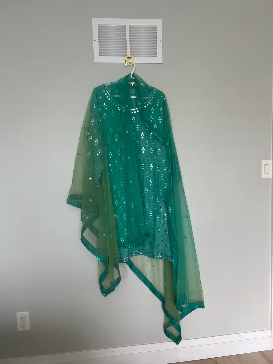 Teal Mirrorwork Salwar Kameez image indicator(7)