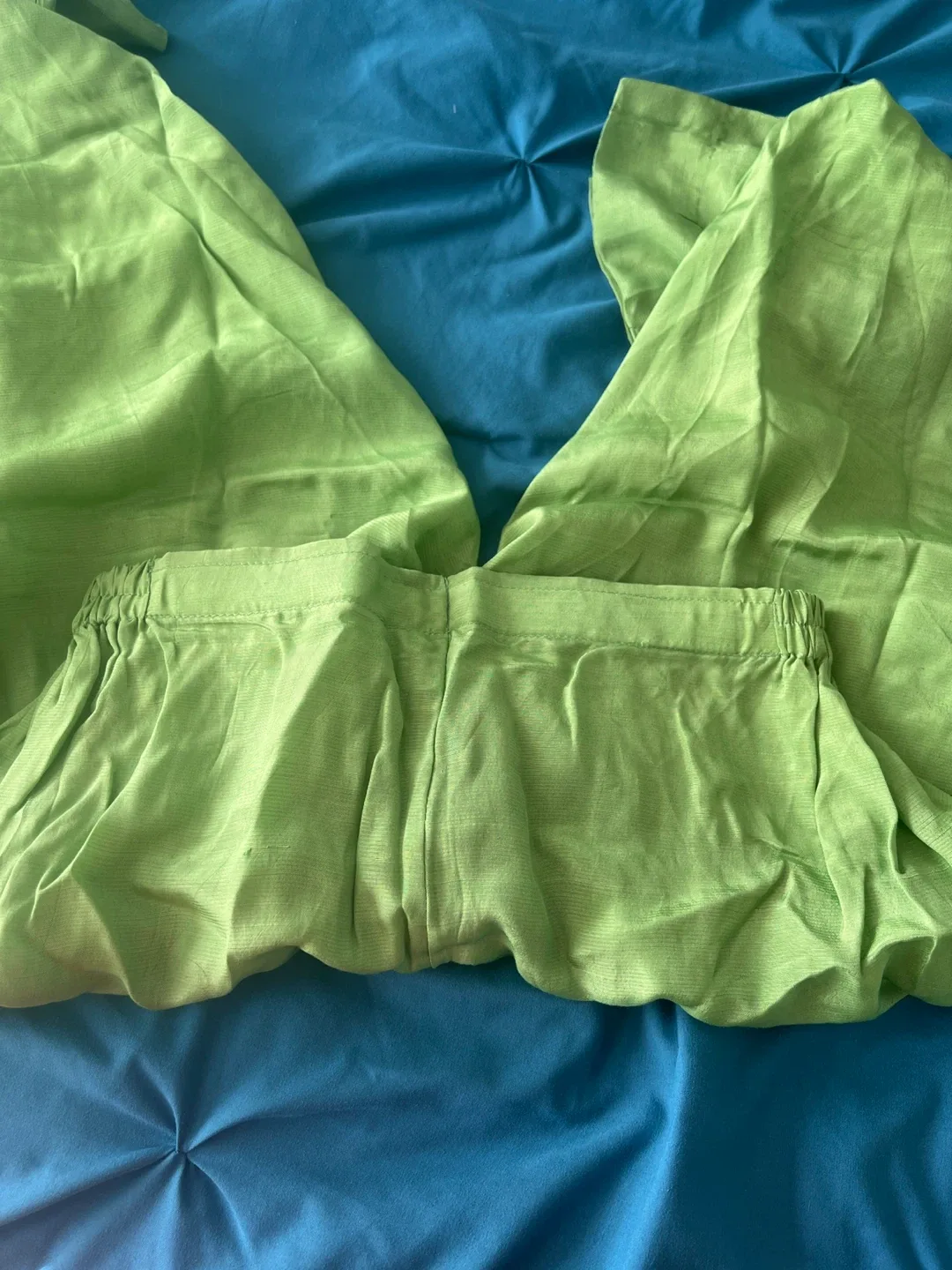 Teal Mirrorwork Salwar Kameez image indicator(10)