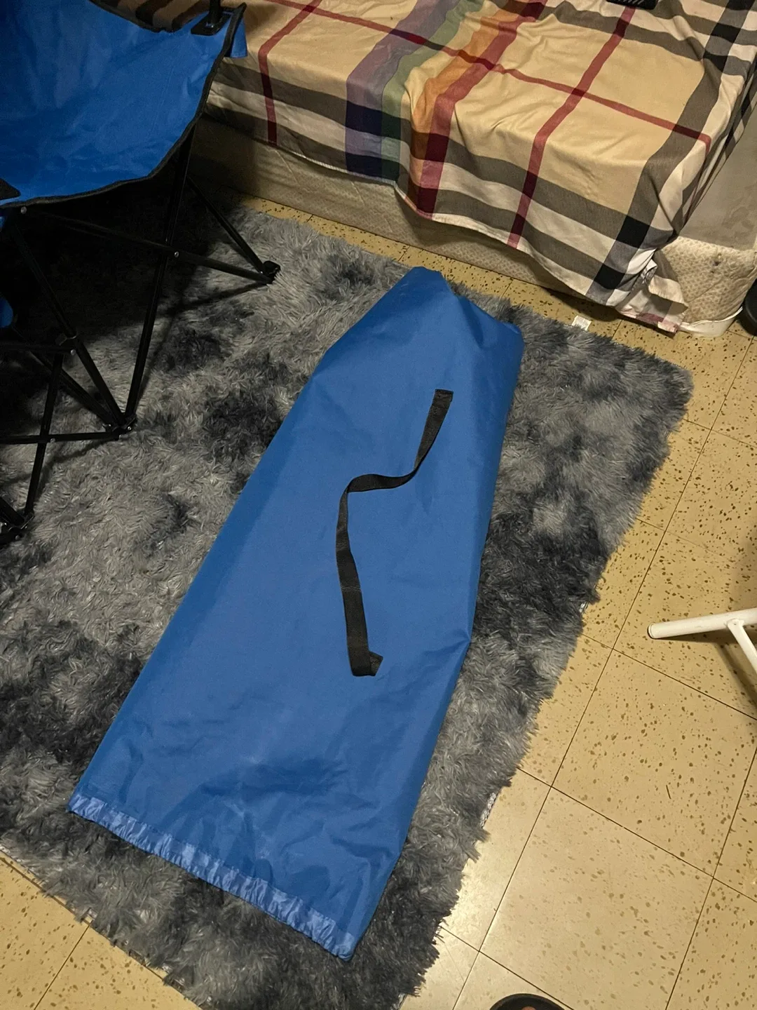 Blue Folding Camping Chairs with Umbrella image indicator(4)