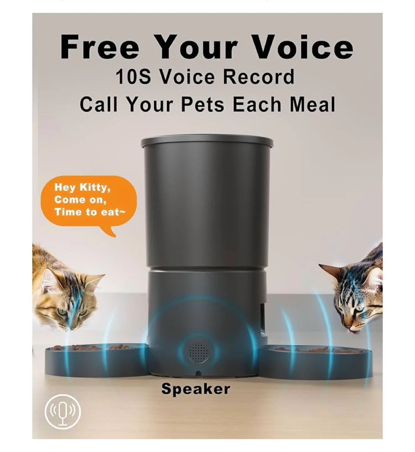 New Miaosical Automatic Pet Feeder - Dual Bowls image indicator(4)