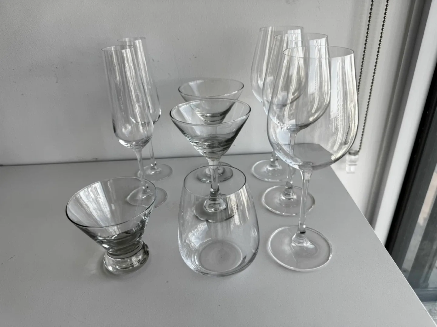 MOVE SALE! Mixed Glassware Set - Champagne, Wine, Martini image indicator(2)