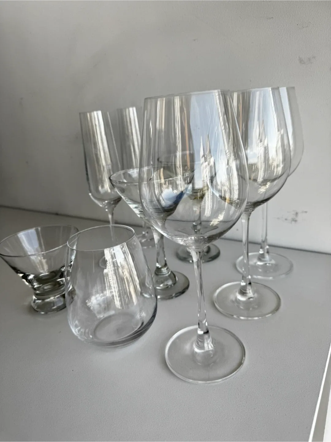 MOVE SALE! Mixed Glassware Set - Champagne, Wine, Martini image indicator(3)