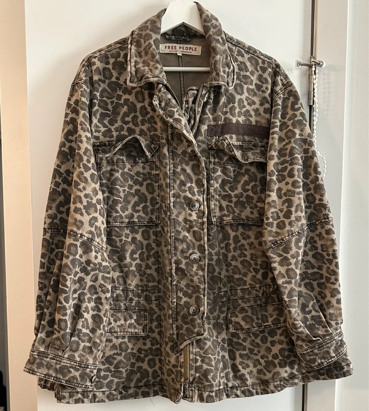 Free People Leopard Print Jacket - Size Small
