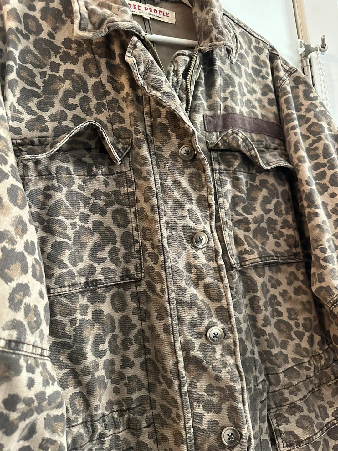 Free People Leopard Print Jacket - Size Small image indicator(2)