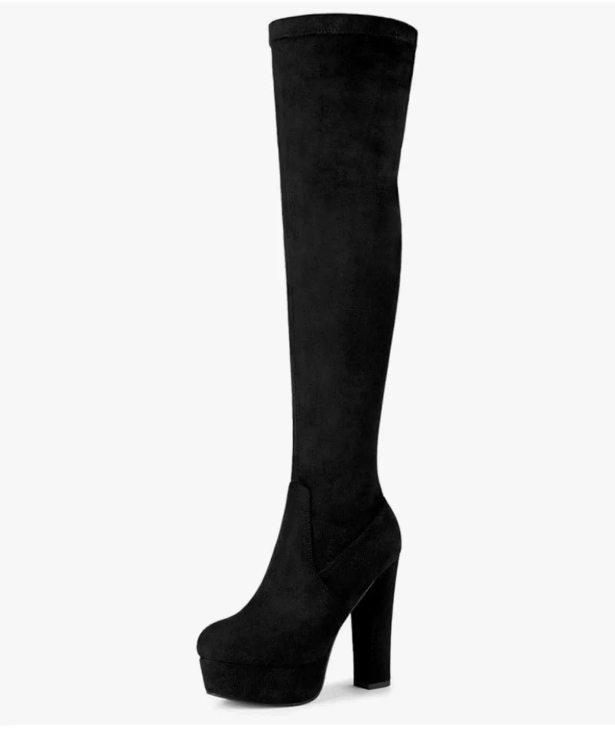 Black Platform Over the Knee Boots (Size 10) image indicator(4)