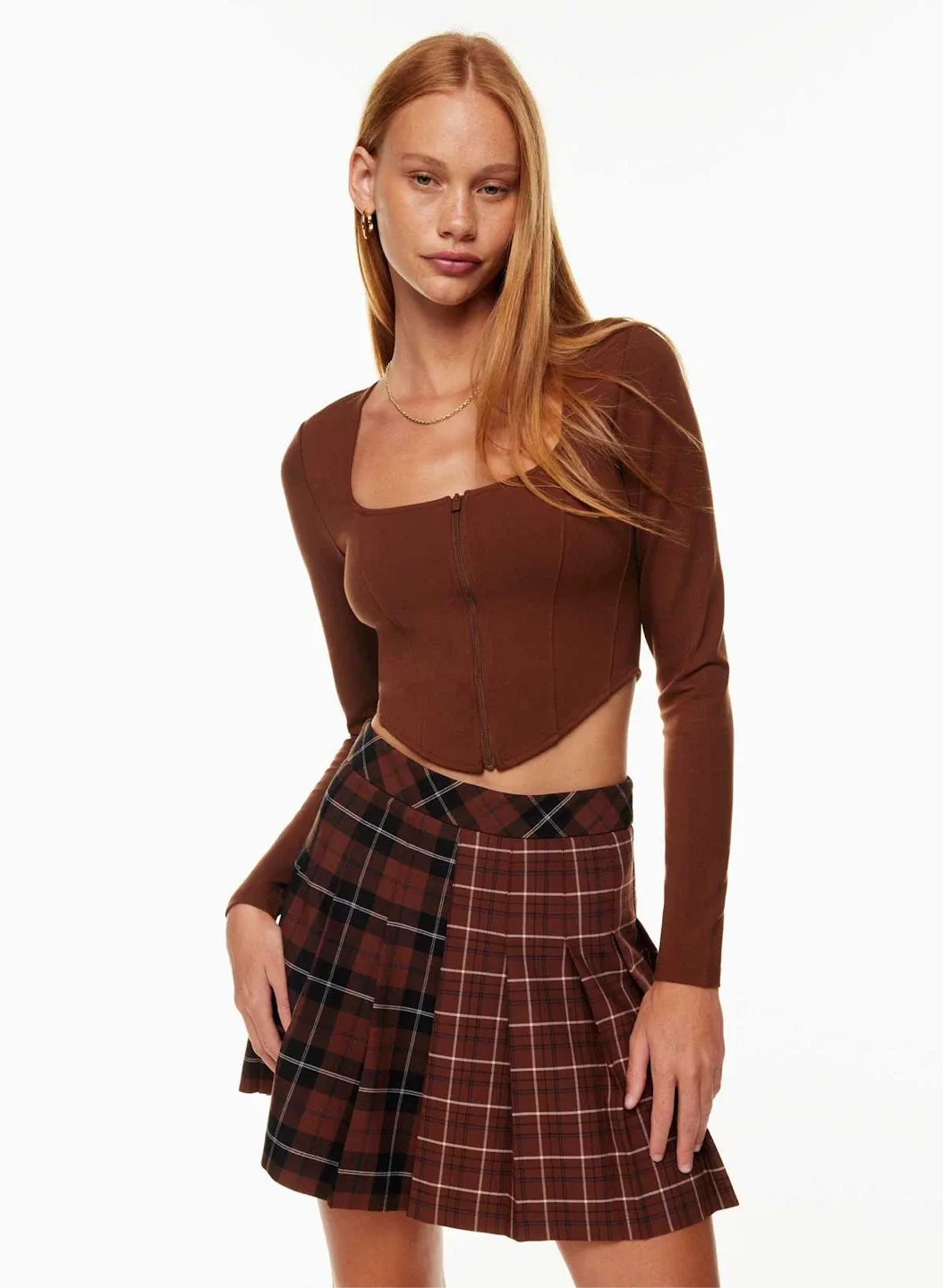 Aritzia Sunday Best Brown Long Sleeve Top (Size 2XS) image indicator(2)