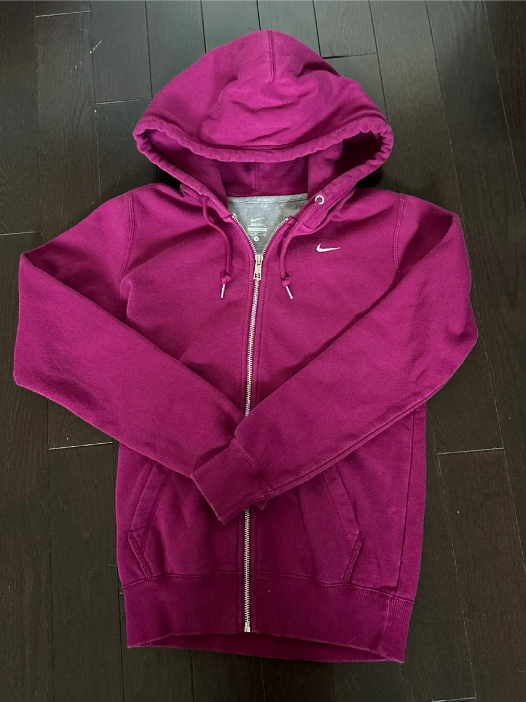 Women’s Magenta Nike Full Zip Hoodie - Size Small thumbnail