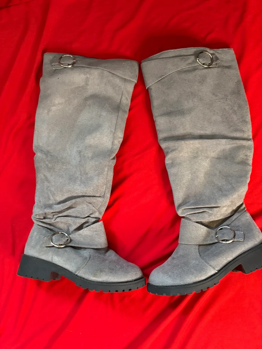 Gray Over-the-Knee Boots thumbnail