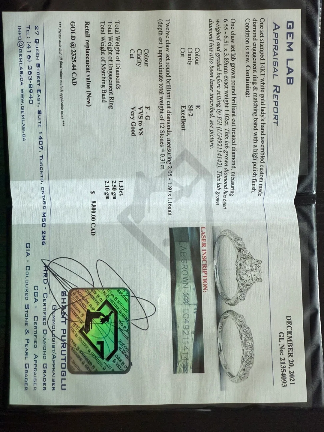 14KT White Gold Diamond Engagement & Wedding Ring Set image indicator(5)