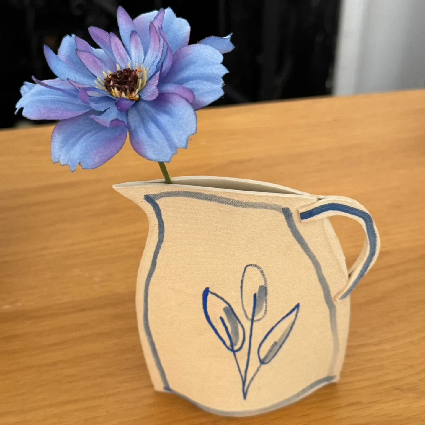 Decorative Ceramic Vase with Floral Design image indicator(2)