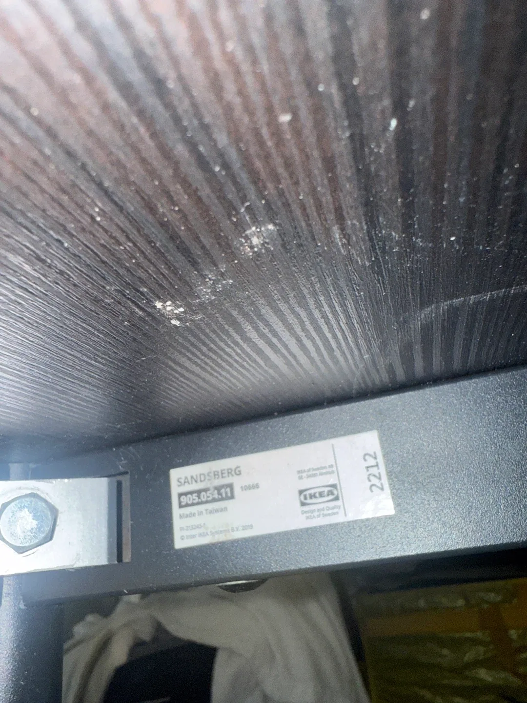 IKEA SANDSBERG Black Table 43 1/4"x26 3/8" image indicator(2)