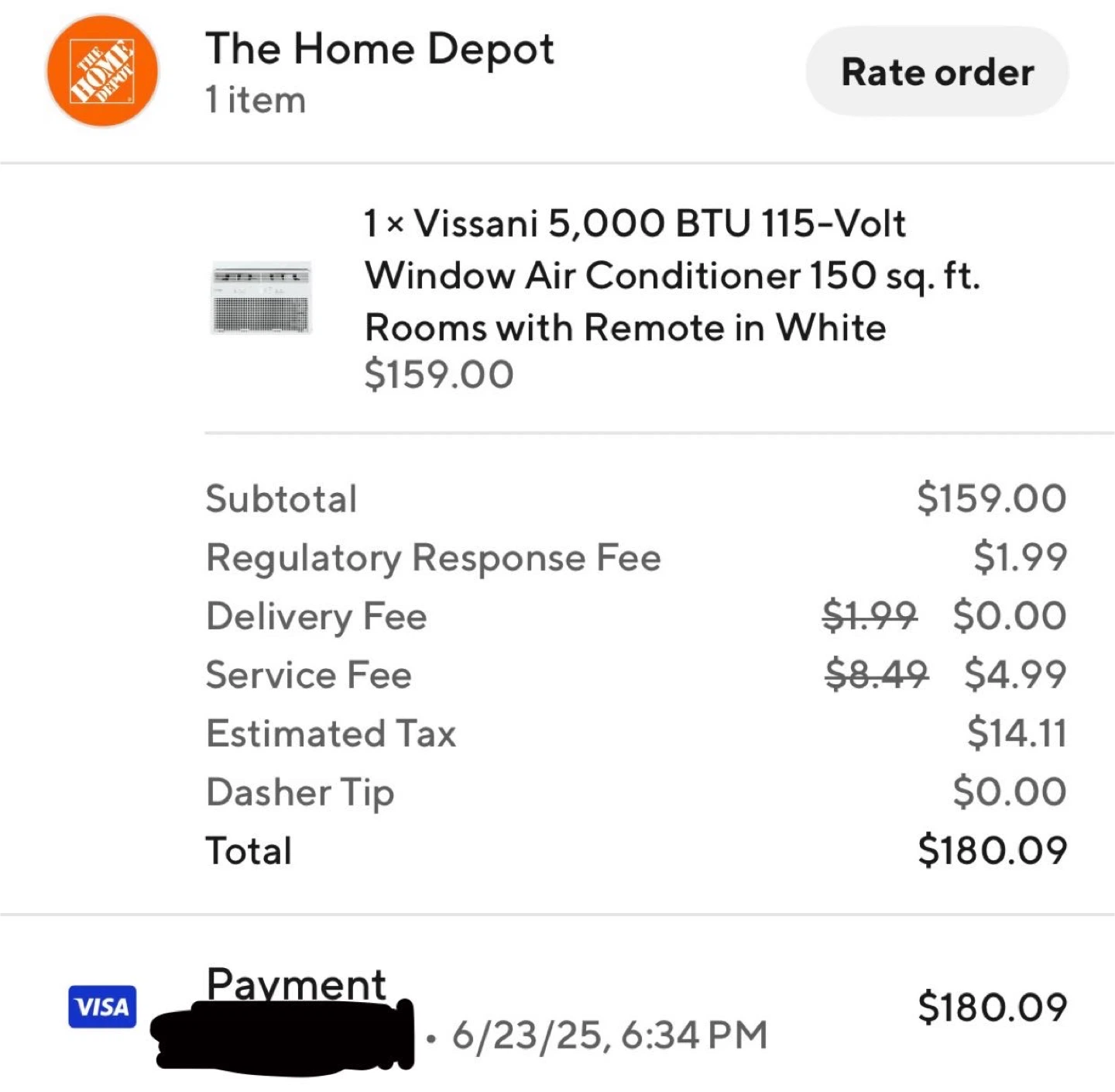 Vissani 5,000 BTU Window Air Conditioner with remote - photo 3