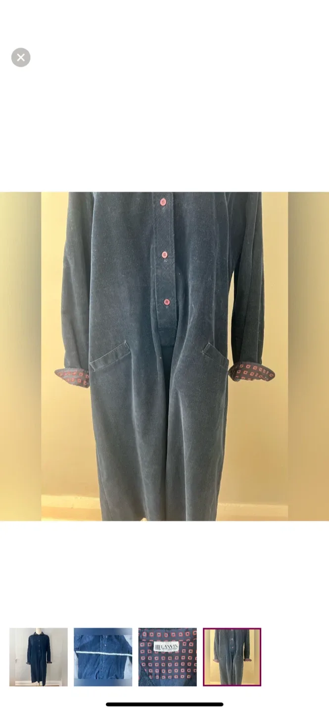 Lanvin Paris New York Corduroy Dress image indicator(4)